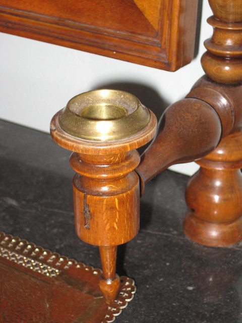 shaving light in pre-electric times detail of candle-holder on dressing table