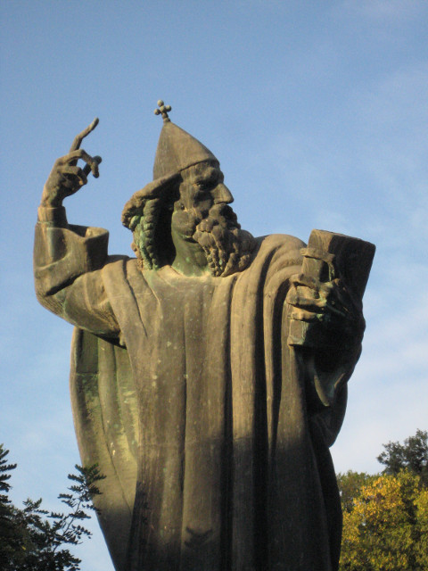 Grgur Ninsky Face and torso of bronze statue