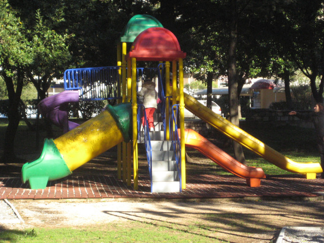 playtime brightly-colored kid's play equipment