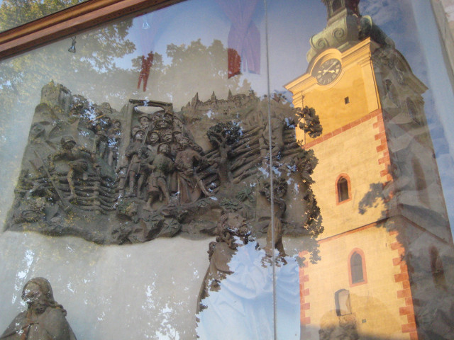 Reflection in old church window defalt alt text