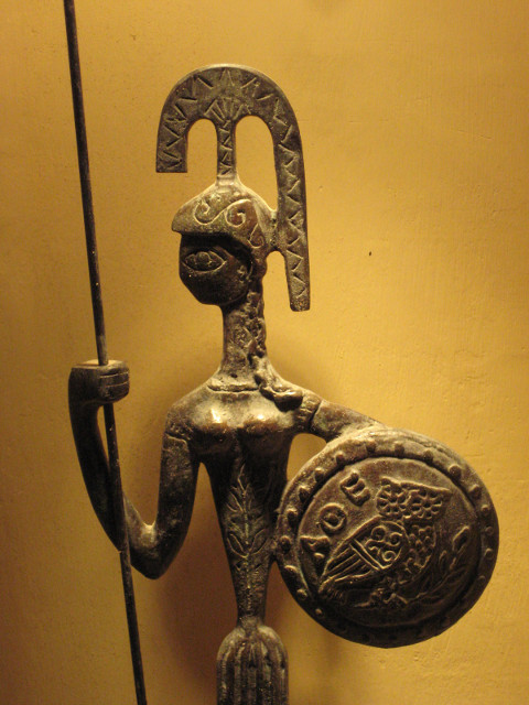 Niche Dweller Stylized metal figure of Athena