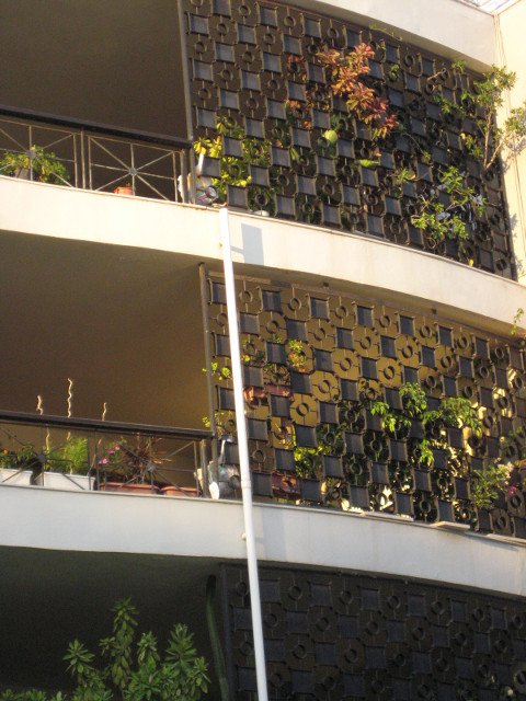 Balconies Sun on modern apartment balconies