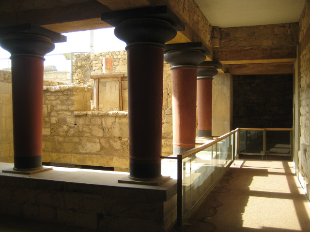 Atrium, Lower Level colonnade in atrium open to sky