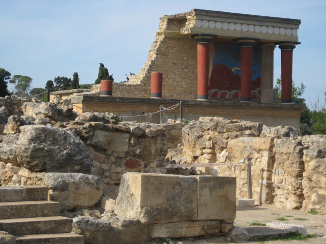 Another "Restored" Porch columned roofed porch atop ancient high foundation
