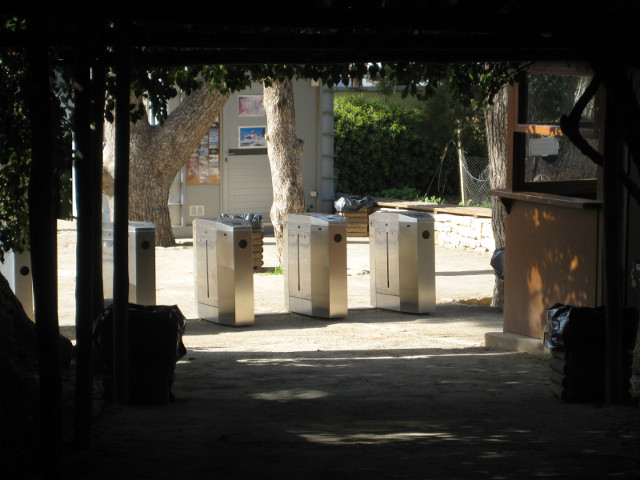 Light At The End looking from enclosed walkway toward site entrance/exit