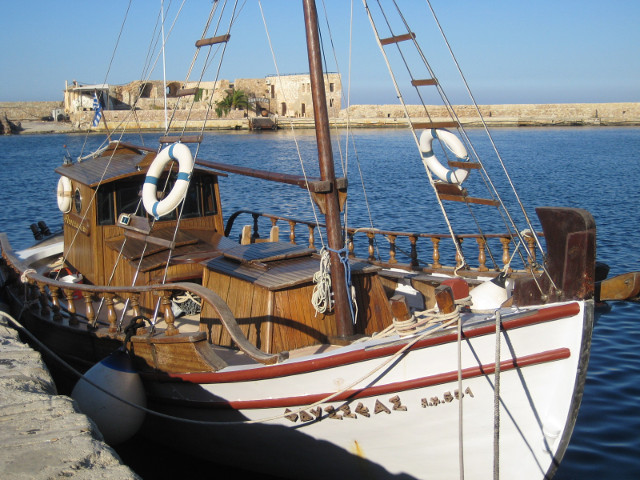 Boat small sailboat moored