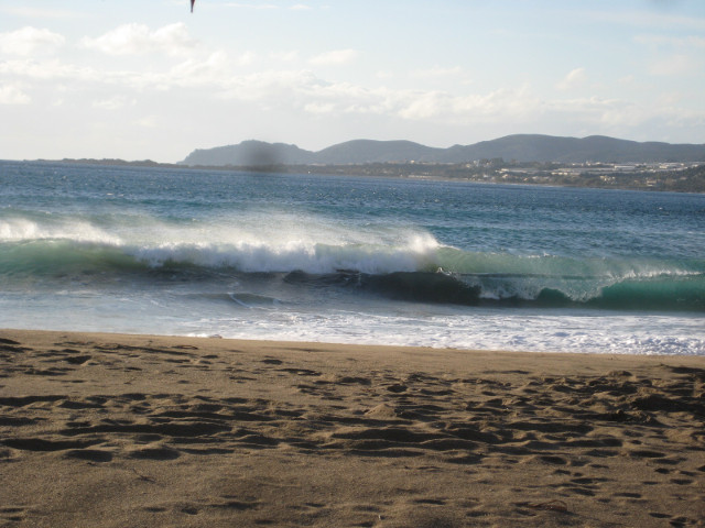 wind dancing with waves ocean waves with windswept crest