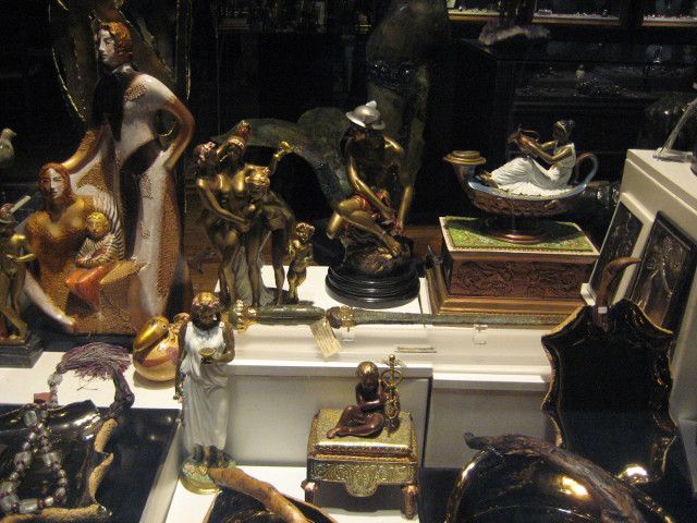 Shop window downtown sculptures and brassworks