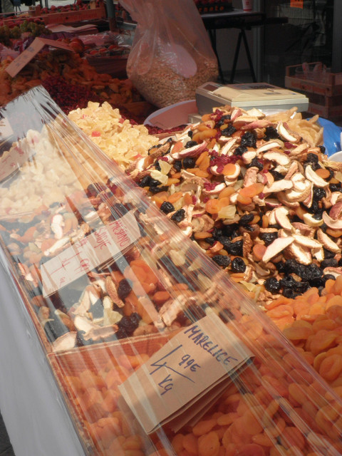 bin bin of some kind of dried fruits