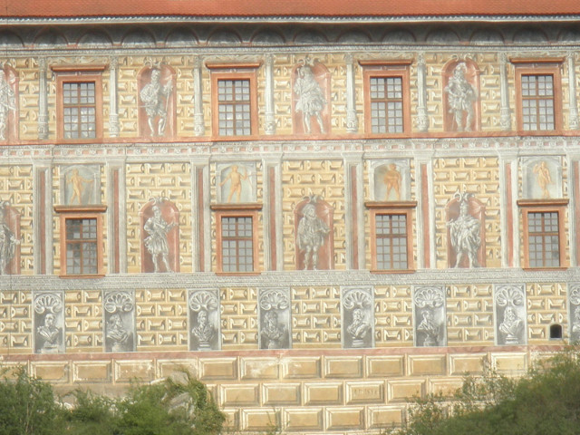 Castle, Lower Wing Multi-storey building with intricately painted exterior