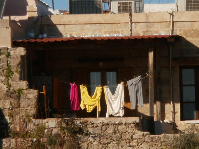 Laundry Covered balcony with clothes on line